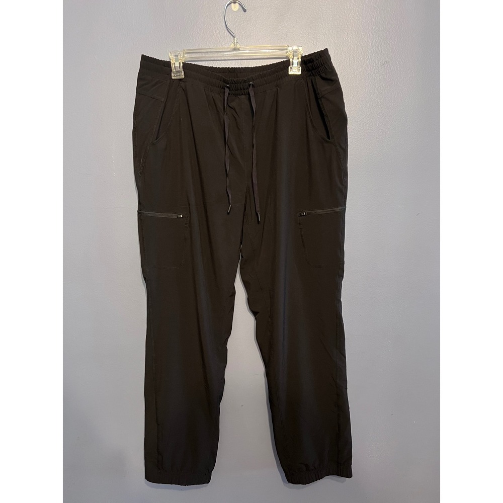Eddie Bauer Women's Cargo Jogger Fleece Lined Pants SZ14 Pockets Outdoors Winter